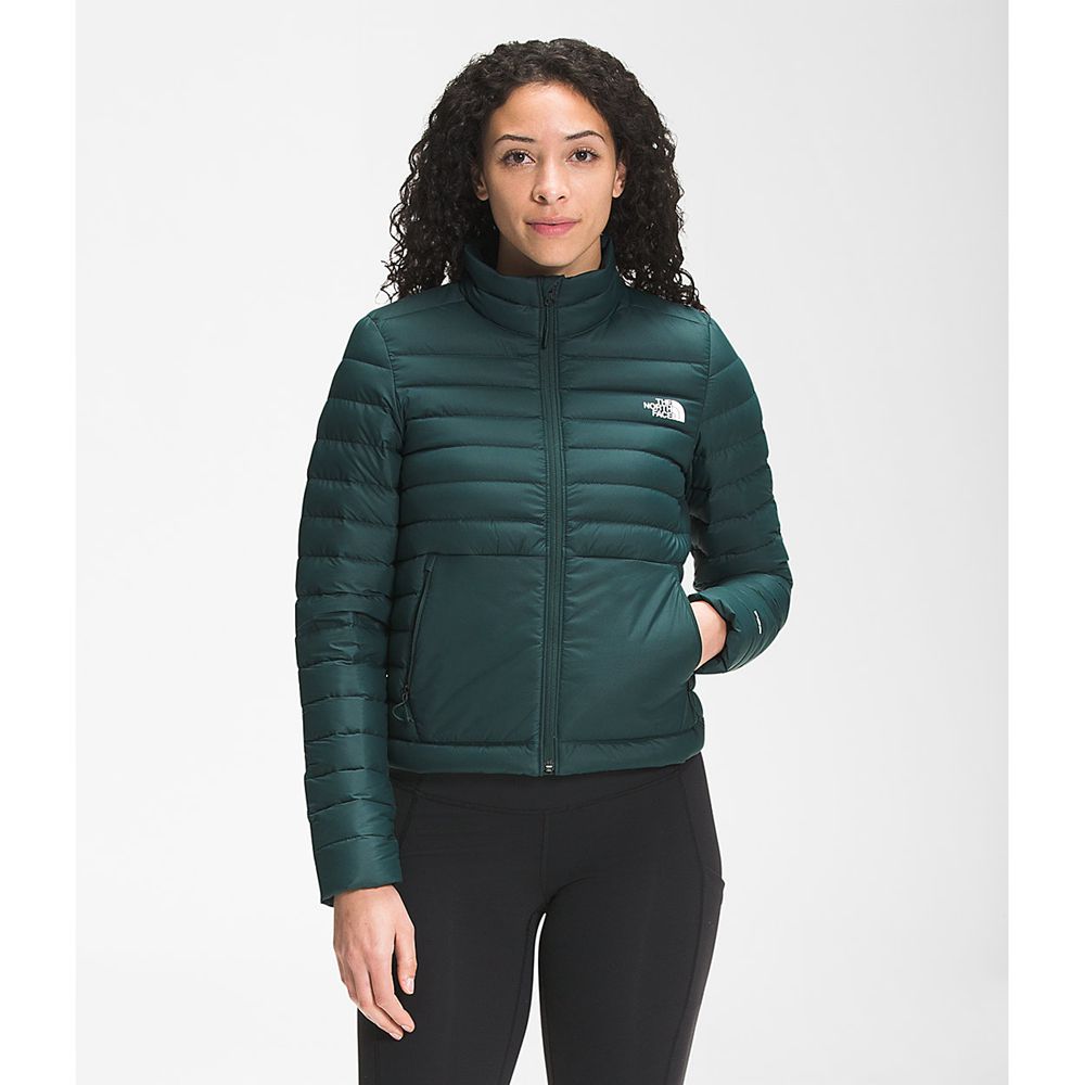 The North Face Winter Jacket Womens Australia - The North Face Stretch Seasonal Dark Green (TPD-2195